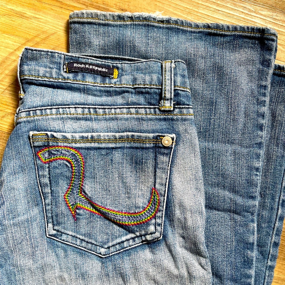 Rare Rainbow Pocket Rock & Republic Jeans